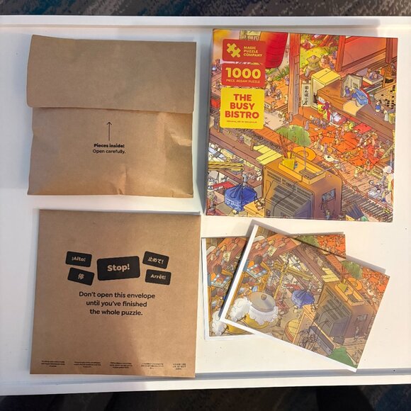 Magic Puzzle Company The Busy Bistro 1000 Piece Jigsaw Puzzle 28" x 21" Series 2 - Picture 2 of 11